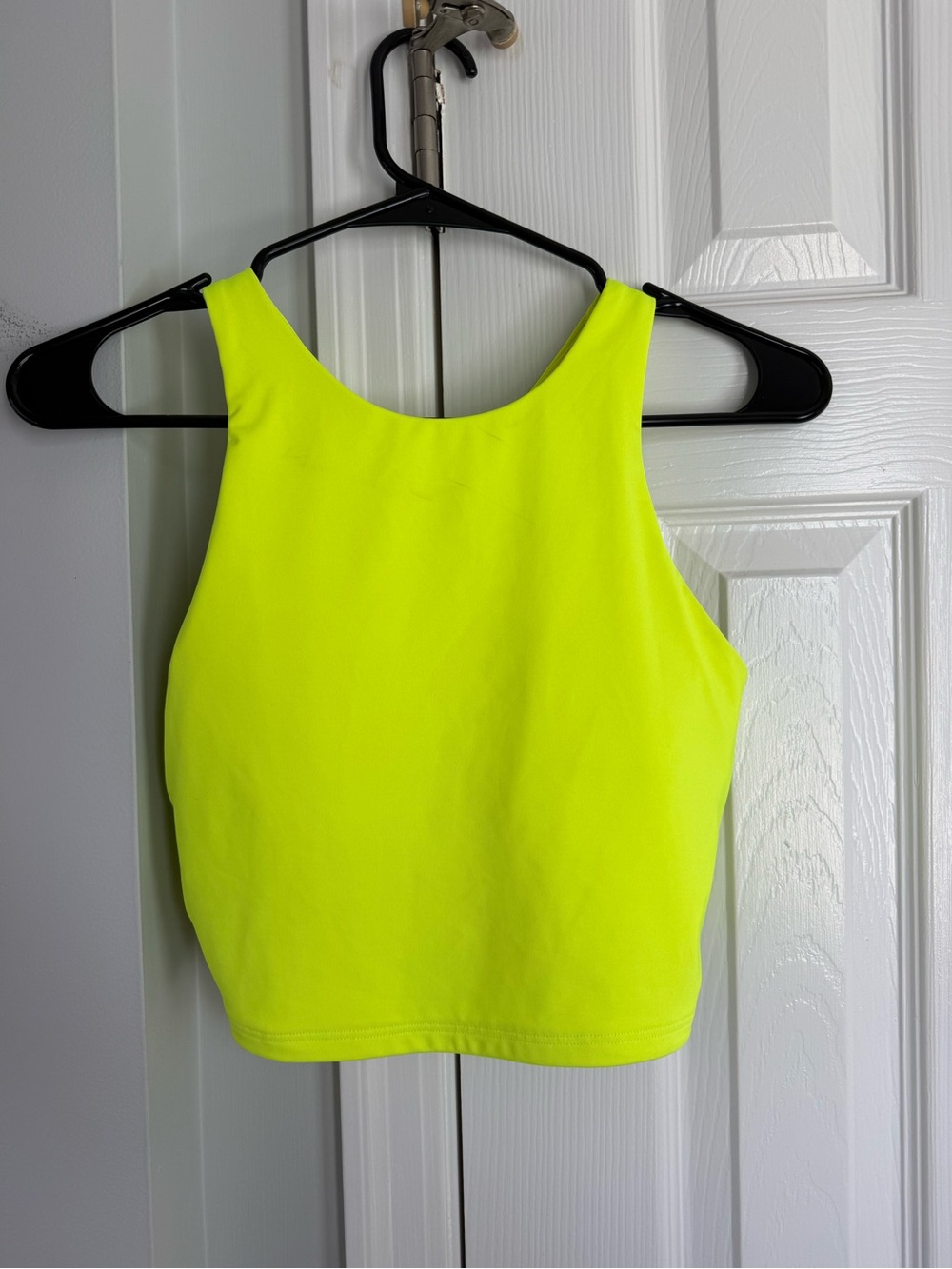 Athleta Neon Lime/Yellow High-Neck Crop Tank
